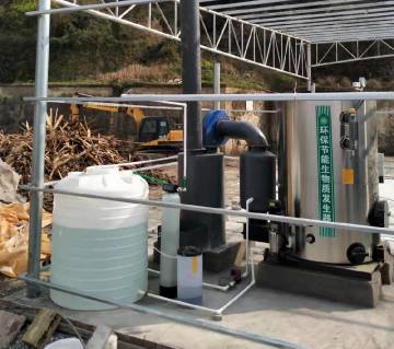 贵州贵阳-加工土豆粉-环保生物质蒸汽发生器安装现场